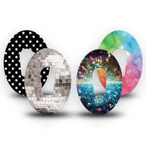 ExpressionMed Disco Pop Dexcom G6, 4-Pack Tape pop art pattern Decorative Adhesive Tape for CGM