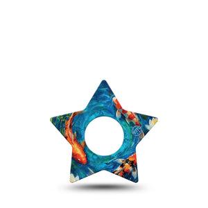 ExpressionMed Koi Pond Infusion Star, 5-Pack koi garden pond Waterproof Adhesive Tape For Insulin Pump