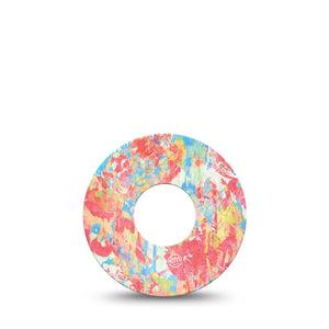 ExpressionMed Faded Summer Infusion Set Tape 5-Pack Tape Summer-Toned Art Piece Inspired, Overlay Patch Continuous Glucose Monitor Design