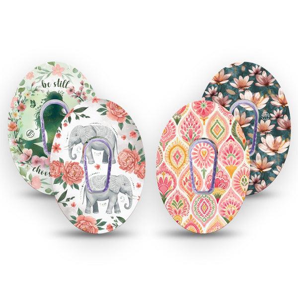 ExpressionMed Balance Bloom Dexcom G6, tape and sticker  symmetrical bloom pattern Waterproof Plaster for Continuous Glucose Monitor