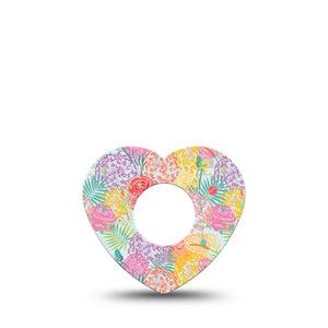 ExpressionMed Spring Flowers Infusion Heart, 5-Pack Spring bouquet Overlay Patch For Insulin Pump