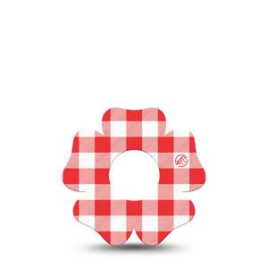 ExpressionMed Red Gingham Infusion Flower, 5-Pack Picnic plaid Best Covers For Insulin Pump
