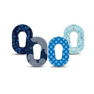 ExpressionMed Barbie Splash Variety Pack Dexcom G6 Mini Tape, 4-Pack Tape Variety Fun Hypnotic Shapes, Adhesive Tape CGM Design