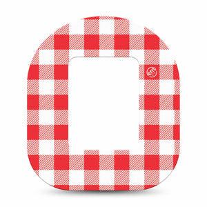 ExpressionMed Red Gingham Tandem Mobi, Single Tape Fourth of July inspired Best Covers For Insulin Pump