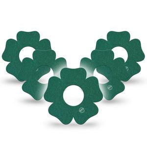 ExpressionMed Forest Green Infusion Set Flower Shape Tape, 10-Pack Tape Color Sample Inspired, Plaster Continuous Glucose Monitor Design