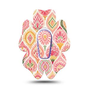 ExpressionMed Blush Dexcom G6 Flower, Single Tape and Single Sticker minimal pink aesthetic Adhesive Tape for CGM