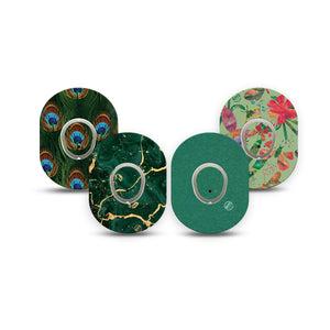 ExpressionMed Deep Forest Variety Pack Dexcom G7 Mini Tape, Dexcom Stelo Glucose Biosensor System, 4-Pack Tape and 4-Pack Stickers Variety Chic Botanicals, Patch Continuous Glucose Monitor Design