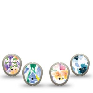 ExpressionMed Dusky Meadow Variety Pack Dexcom G7 Sticker 4-Pack Sticker Pastel Colored Petals, Vinyl Decoration  CGM Design