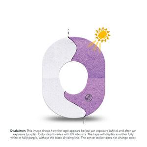 ExpressionMed Solar Violet Dexcom G7 Mini Tape, Dexcom Stelo Glucose Biosensor System, Single Tape Photochromatic Color Shift, Patch Continuous Glucose Monitor Design