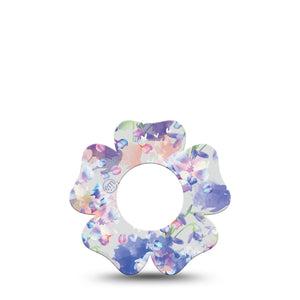 ExpressionMed Dreamy Blooms Freestyle Libre 2, Abbott Linggo, Flower Shape Tape Single cloud like florals Adhesive Tape CGM Design