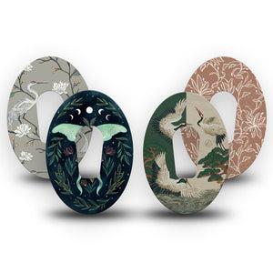 ExpressionMed Earth Tones Dexcom G6, 4-Pack Tape Comforting greens and browns Decorative Adhesive Tape for CGM