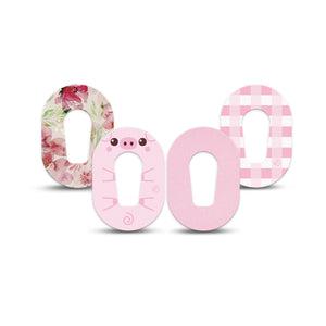 ExpressionMed Powder Pink Variety Pack Dexcom G6 Mini Tape, 4-Pack Tape Variety, Summer Pink Hues, Adhesive Tape CGM Design