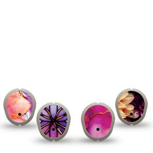 ExpressionMed Prism Ink Dexcom G7 and Dexcom Stelo Glucose Biosensor System Sticker, 4-Pack Sticker prismatic design Sensor Cover for Continuous Glucose Monitor
