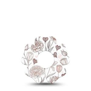 ExpressionMed Minimalist Botanical Infusion Flower, 5-Pack Clean plant linework Best Covers For Insulin Pump