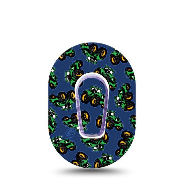 ExpressionMed Tractors Dexcom G6 Mini Tape, Single Tape and Single Sticker Kids Tractor Print, Adhesive Tape CGM Design