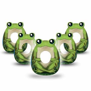 ExpressionMed Froggy Dexcom G7 Gumdrop Shape Tape, Dexcom Stelo Glucose Biosensor System, 5-Pack Tape Squishmallow Inspired Frog, Patch CGM Design