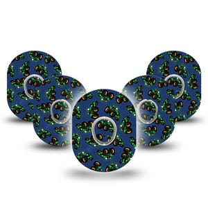 ExpressionMed Tractors Dexcom G7 Tape, Dexcom Stelo Glucose Biosensor System, 5-Pack Tape and 5-Pack Sticker Tractor Truck, Overlay Tape CGM Design