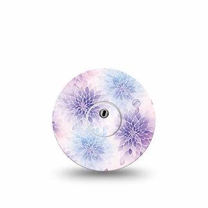 ExpressionMed Wisteria Fade Freestyle Libre 3 and Libre 3 Plus, Single Tape and Single Sticker Lavender flowers Accessories for Continuous Glucose Monitor
