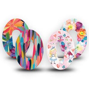 ExpressionMed Soft-Tone Dexcom G6, 4-Pack Tape light color pattern Decorative Adhesive Tape for CGM