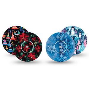 ExpressionMed North Pole Freestyle Libre, Libre 2 Plus and Abbott Lingo, Tape and Sticker, Christmas Gift Idea Accessories for Continuous Glucose Monitor