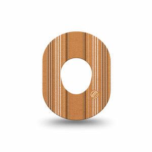 ExpressionMed Golden Oxford Dexcom G7 and Dexcom Stelo Glucose Biosensor System Mini, Single Tape Textile inspired Waterproof Plaster for CGM