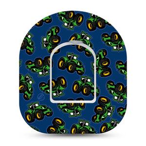 ExpressionMed Tractors Omnipod Tape, Single Tape and Single Sticker Tractor Truck, Adhesive Patch Pump Design