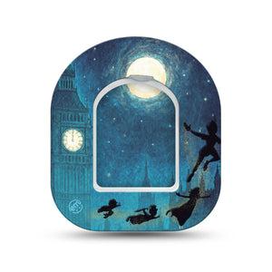 ExpressionMed Starlight Flyers Omnipod Mini, Single Tape and Single Sticker moonlight flight design Sensor Cover For Pump