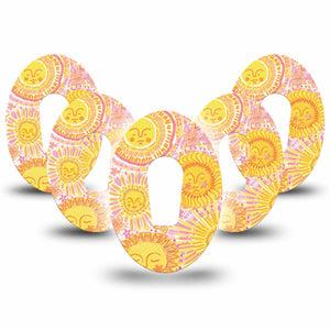ExpressionMed Bright Sunshine Dexcom G6, 5-Pack bright sunshine design Best Covers for CGM