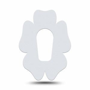 ExpressionMed White Dexcom G6 Flower Shape Tape Single Tape Pure Color, Adhesive Patch Continuous Glucose Monitor Design