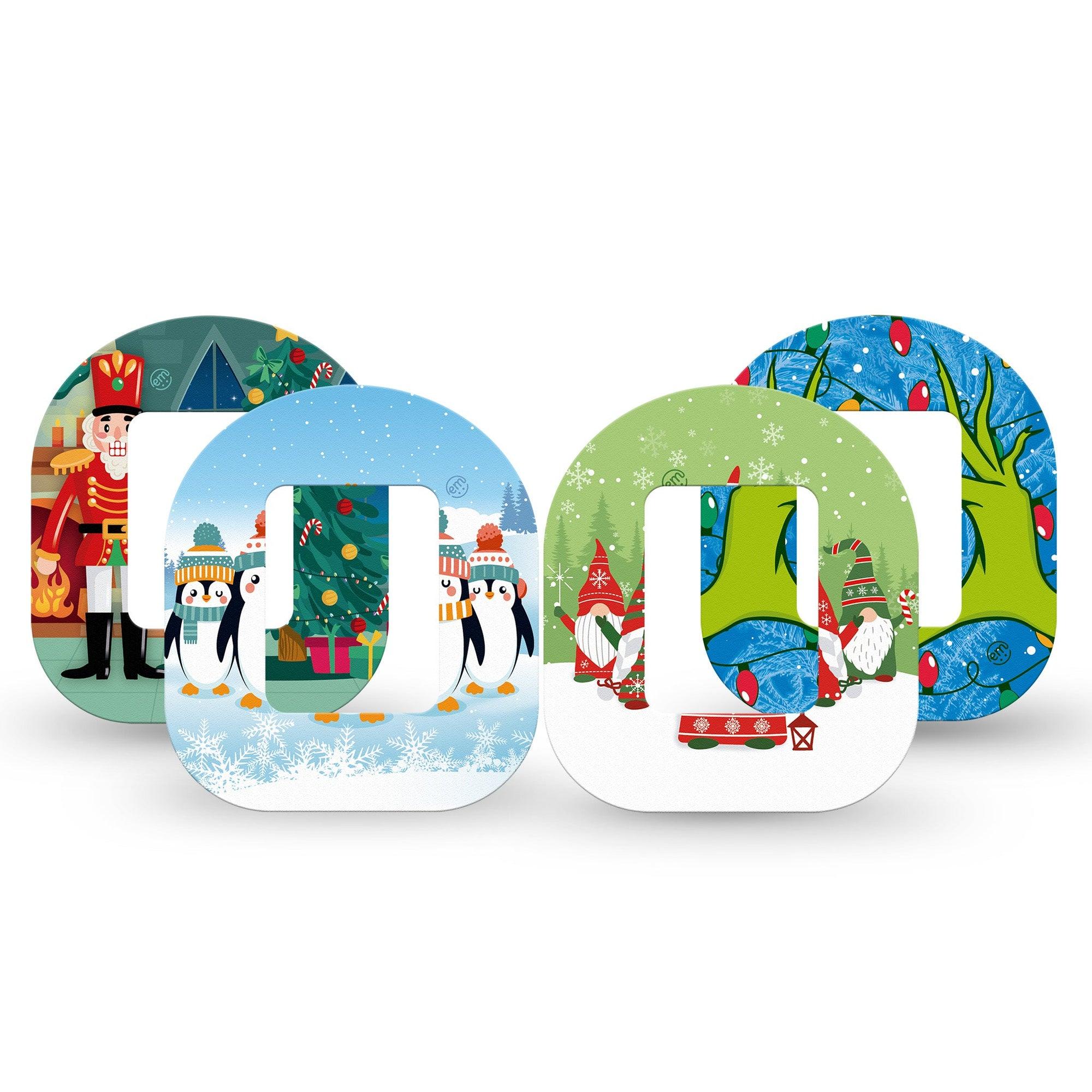 ExpressionMed Christmas Wonders Variety Pack Tandem Mobi Tape 4-Pack Variety Adorable kids theme christmas prints Overlay Patch Pump Design