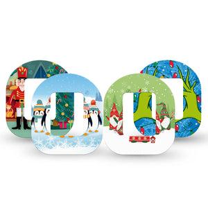 ExpressionMed Christmas Wonders Variety Pack Tandem Mobi Tape 4-Pack Variety Adorable kids theme christmas prints Overlay Patch Pump Design