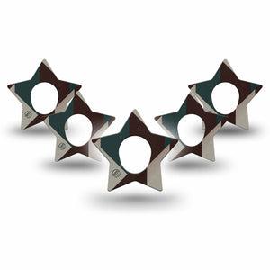 ExpressionMed Timberline  Dexcom G7 and Dexcom Stelo Glucose Biosensor System Star, 5-Pack Woodsy color palette Decorative Adhesive Tape for Continuous Glucose Monitor