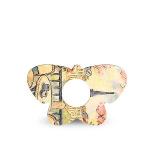ExpressionMed Café Terrace Infusion Butterfly, 5-Pack Watercolor cafe Vinyl Decoration For Insulin Pump