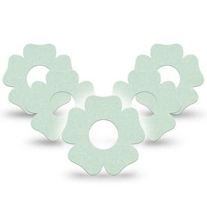 ExpressionMed Mint Green Infusion Set Flower Shape Tape, 10-Pack Tape Mint Green Solid Color, Plaster Continuous Glucose Monitor Design