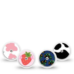 ExpressionMed Down on the Farm Variety Pack Freestyle Libre and Libre 2 Plus Sticker, Abbott Lingo, 4-pack Sticker Variety, Farm Prints, Vinyl Graphics Continuous Glucose Monitor Design