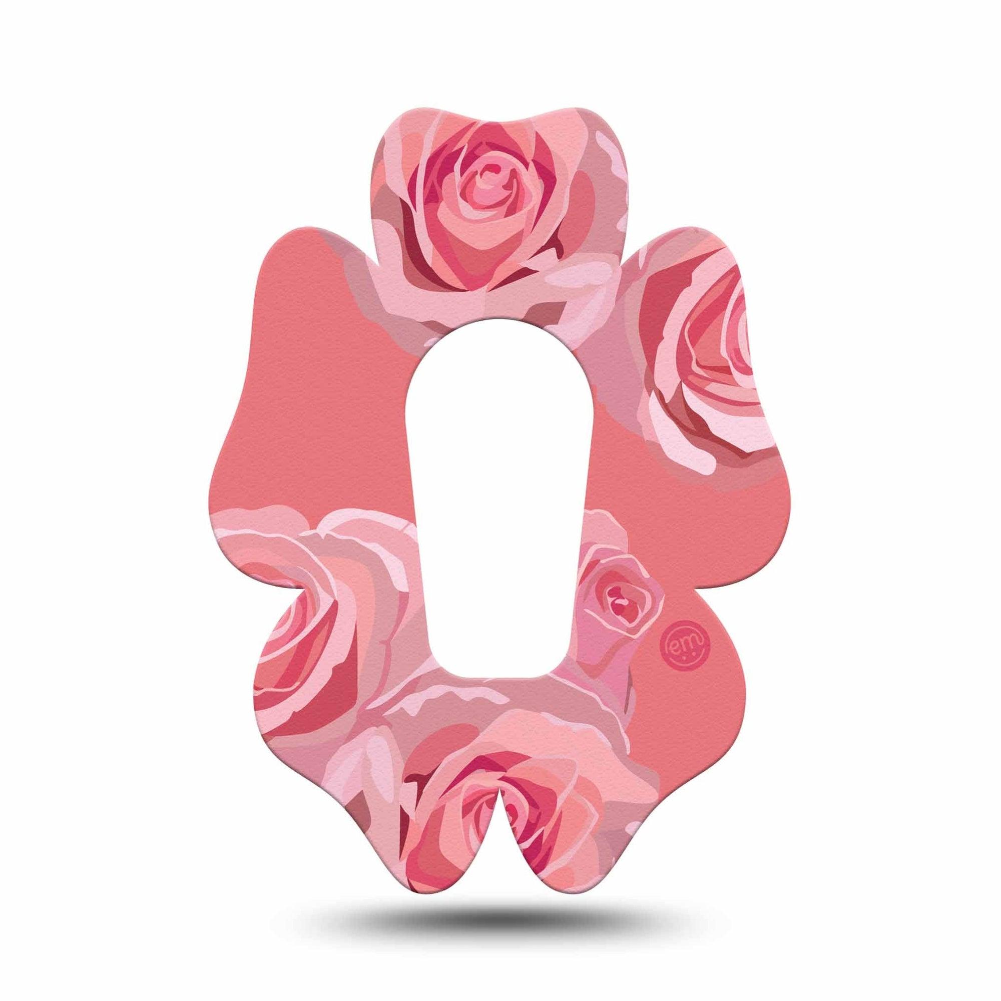 ExpressionMed Blush Rose Dexcom G6 Flower Shape Tape Single Tape Blush Bloom Adhesive Patch Continuous Glucose Monitor Design