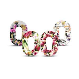 ExpressionMed Blush & Berries Variety Pack Dexcom G6 Mini Tape, 4-Pack Tape Variety, Fall Florals, Adhesive Tape CGM Design