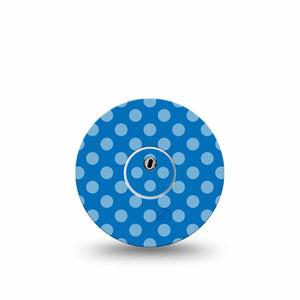 ExpressionMed Blue Polka Dots Freestyle Libre 3 and Libre 3 Plus Sticker and Tape  Simple Blue Polka Dots, Vinyl Sticker and Tape Pairing CGM Design