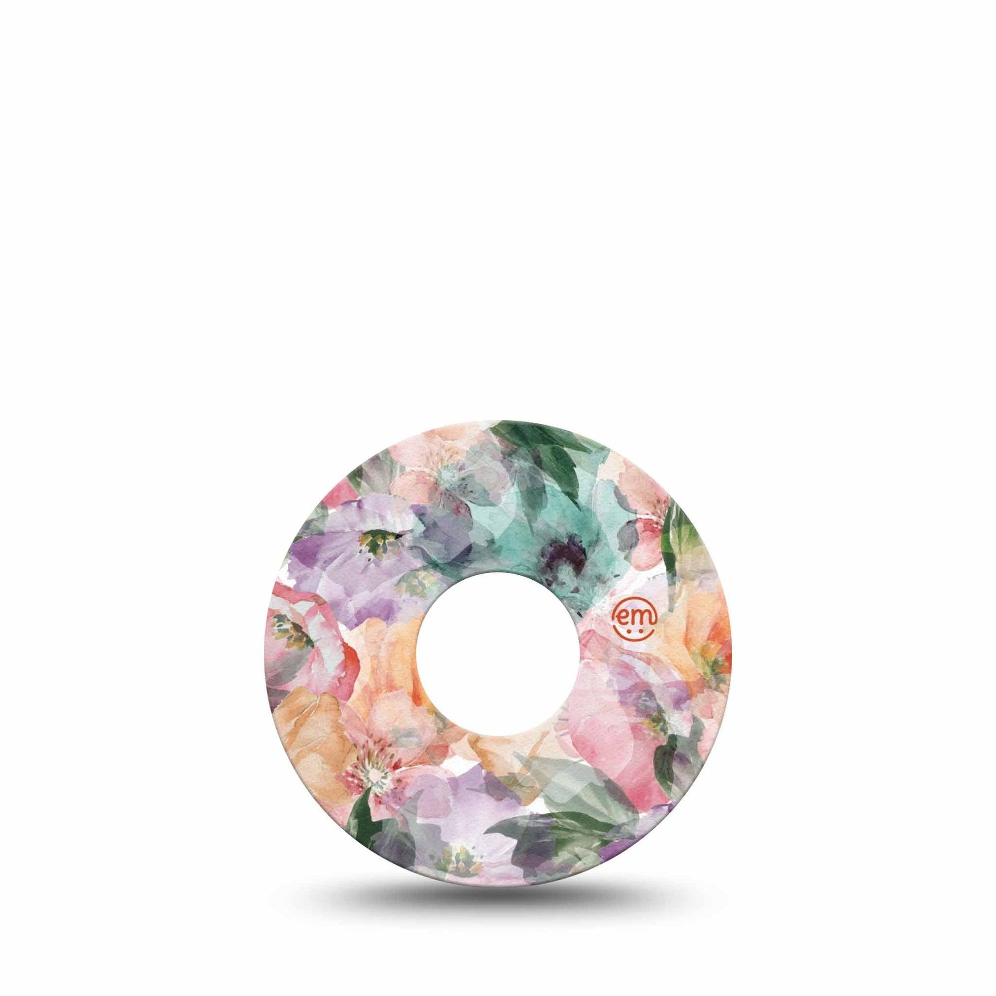 ExpressionMed Flower Clouds Freestyle Libre 3 Tape Single Tape Sheer-Looking Textured Blooming Florals Adhesive Tape CGM Design