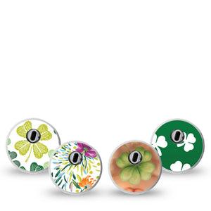 ExpressionMed St Pattys VP Freestyle Libre 3 and Libre 3 Plus Sticker, 4-Pack Sticker Lucky clovers and shamrocks Vinyl Decoration for CGM