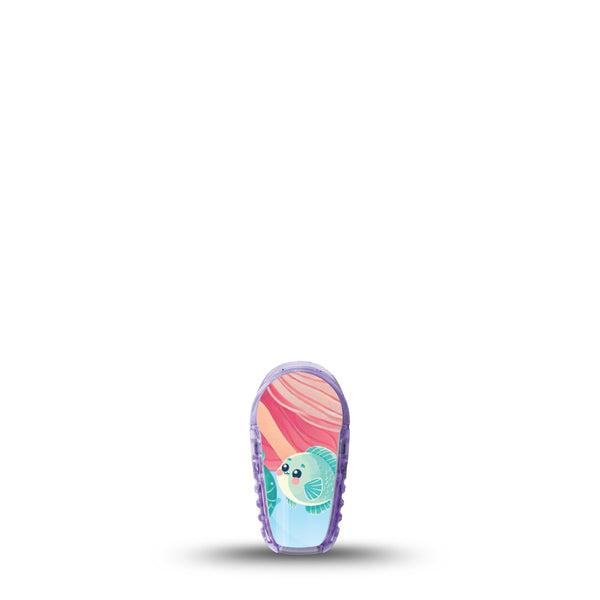 ExpressionMed Mermaid Dexcom G6 Sticker Single Sticker Only Under The Sea Mermaid, Vinyl Decoration Continuous Glucose Monitor Design