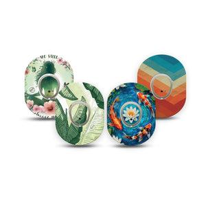 ExpressionMed Serene Dexcom G7 and Dexcom Stelo Glucose Biosensor System Mini, tape and sticker  serene garden aesthetic Adhesive Tape for CGM