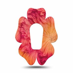 ExpressionMed Ruffles Dexcom G6 Flower, Single Tape Warm sunset tones Overlay Tape for CGM