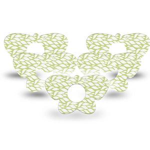 ExpressionMed Sage Greens Infusion Set Butterfly Shape Tape 10-Pack Tape Sage Foliage, Plaster Continuous Glucose Monitor Design