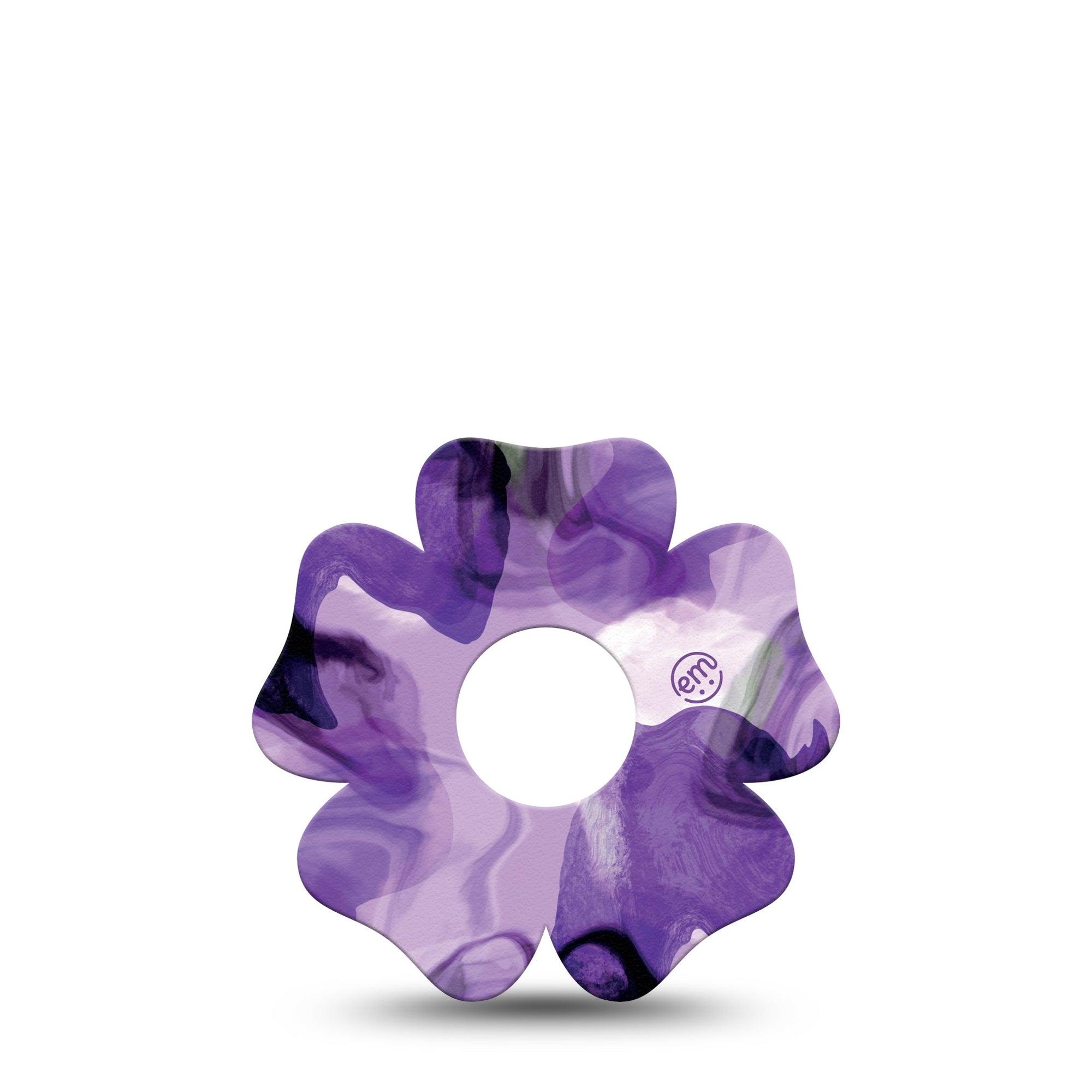 ExpressionMed Purple Storm Freestyle Libre 3 Flower Shape Tape Single hazy deep purple Adhesive Tape CGM Design