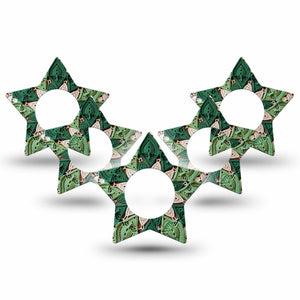 ExpressionMed Knit Monstera Freestyle Libre, Libre 2 Plus, and Abbott Lingo Star, 5-Pack Cute woven knit flower Accessories for Continuous Glucose Monitor