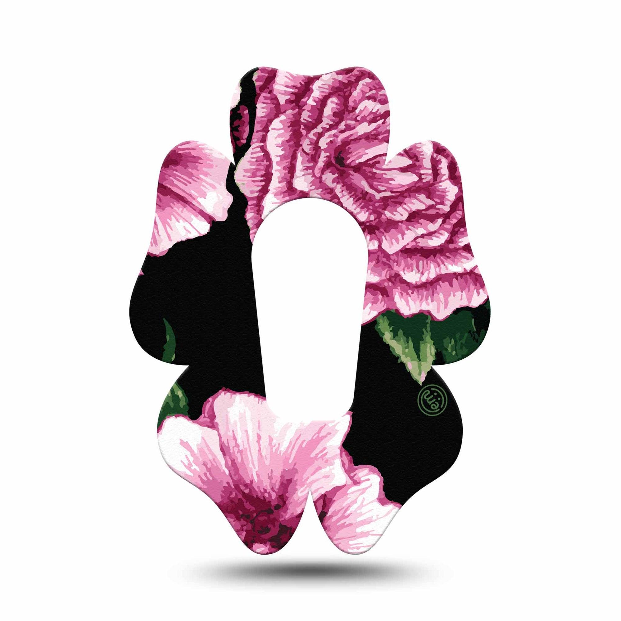 ExpressionMed Intricate Floral Dexcom G6 Flower Shape Tape Single Tape Floral Patterns, Adhesive Patch Continuous Glucose Monitor Design