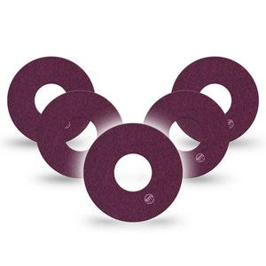 ExpressionMed Wine Red Infusion Set Tape, 10-Pack Tape Basic Deep Purple Red, Overlay Patch Continuous Glucose Monitor Design