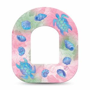 ExpressionMed Turtley One-derful Omnipod, Single Tape Seashells hibiscus Accessories For Insulin Pump