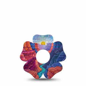 ExpressionMed Grand Canyon Freestyle Libre 3 and Libre 3 Plus Flower, Single Tape canyon inspired print Decorative Adhesive Tape for CGM
